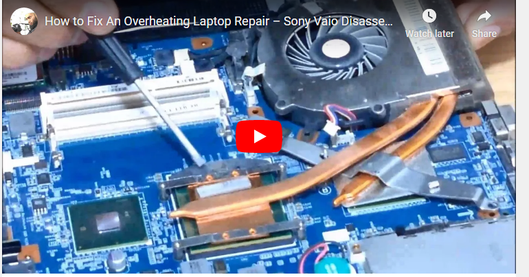 How To Fix An Overheating Laptop Repair Sony Vaio 